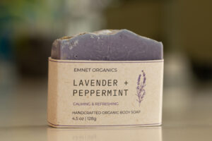 Lavender + Peppermint Handcrafted Organic Body Soap